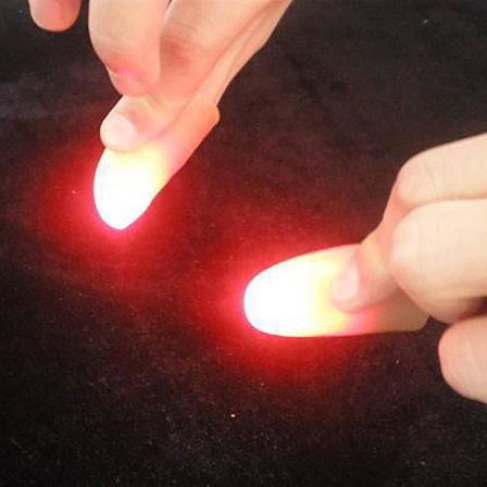 LED Finger Ljusringar Glow Magic Finger Blinkande Närbild Finger Trick