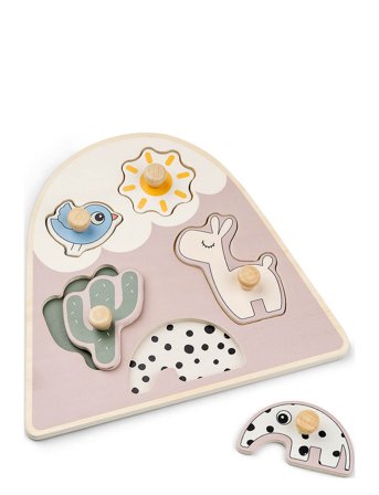 Done by Deer | Peg Puzzle Lalee Sand | 20X 18CM