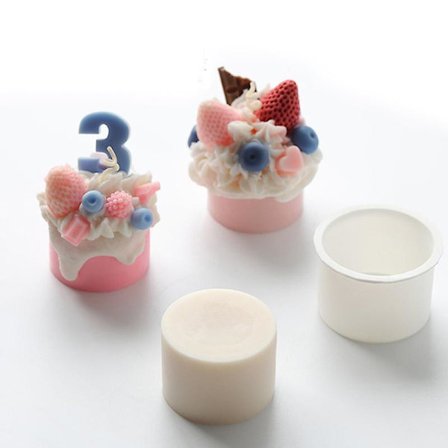 1 stk. DIY Cupcake Silikoneforme Håndlavet Håndværk Sojavoks Duftlys Form Fest