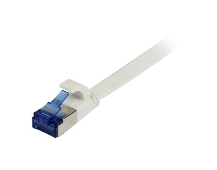 SYNERGY Patchkabel RJ45, CAT6A 500Mhz, 1,5m, weiss, U/FTP, flach, TPE(Superflex), AWG32, Synergy 21