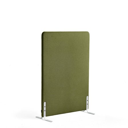 Raumtrenner ZONE, 1360 x 1000 x 46 mm, Stoff Hush, weiße Beine, waldgrün