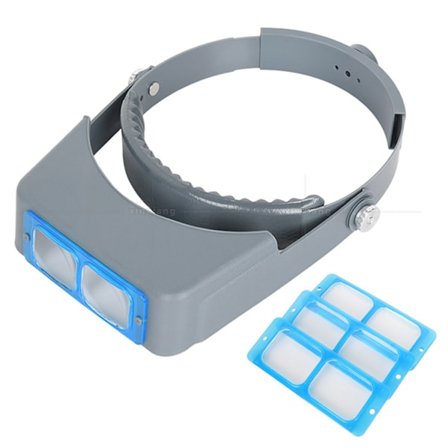 Förstoringsglasögon - med 4 linser - Förstoringsglasögon - Förstoringsglasögon - Professionell lyxlupp - Huvudbandsförstorare