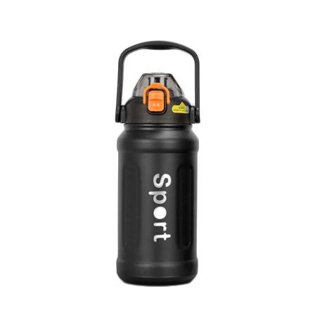 316 rustfrit stål vakuumkolbe Moderigtig bærbar stor hætte Black 1000ML