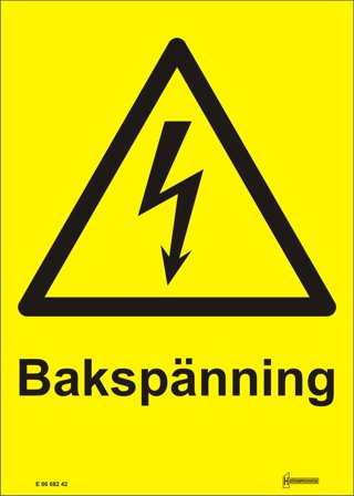 Hammarprodukter V0105042 Skylt bakspänning, Skyltar