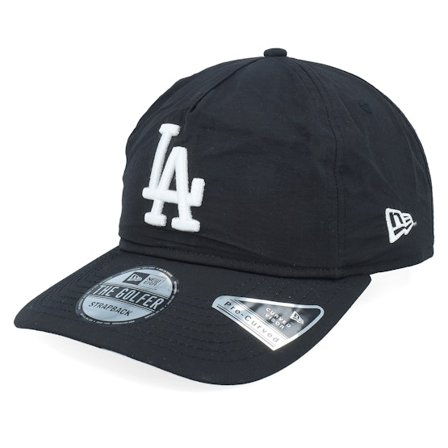New Era - MLB Zwart unconstructed Cap - Los Angeles Dodgers Everyday Nylon Black/White Dad Cap @ Hatstore