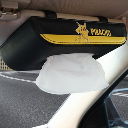 Auton ristiseläntuki, auton niskatyyny, muistivaahtomuovista valmistettu niskatyyny - Pikachu roikkuva paperipyyhekotelo 1