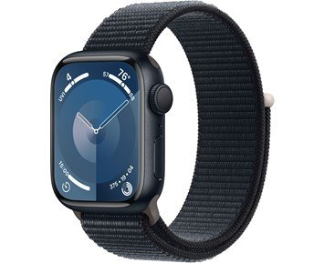 Apple-Watch Series 9 GPS + Cellular 45mm Midnight Aluminium Case with Midnight Sport Loop - B-vare-Mye klarere. Klarer mye mer.-Personal training-