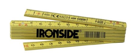 Ironside 102965 Meterstokk gul, svart 1 m, Måleinstrumenter