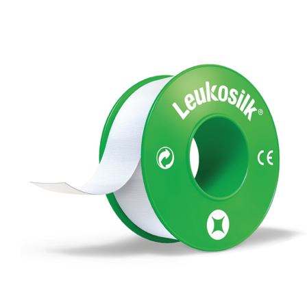 Leukosilk Silketape, 1.25 cm x 5 m, 1 stk.