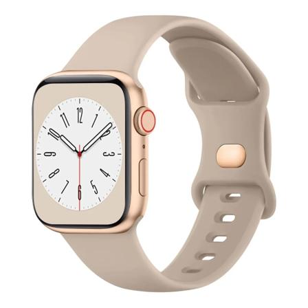 Myk silikonrem for Apple Watch 8 7 6 5 4 3 SE Rem for IWatch Ultra 49mm 45mm 41mm 40mm 44mm 38mm 42mm klokke Milk Tea