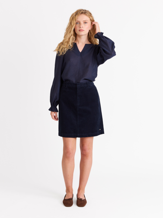 MATCH - Mille bluse - Jean Paul - Str. XXL - Dame - Skjorter & Bluser - Blå - 43% Lyocell, 21% viskose, 18% lin og 18% nylon