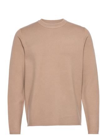 Gunan Crew Neck 10490 Strikkegenser M. Rund Krage Beige Samsøe Samsøe