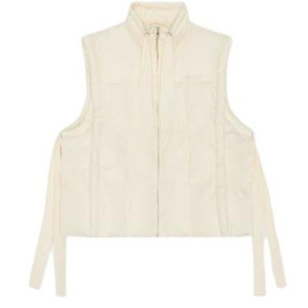 Ganni - Yttervästar - Beige - Dam - Storlek: L/xl, Dam, Storlek: L/XL