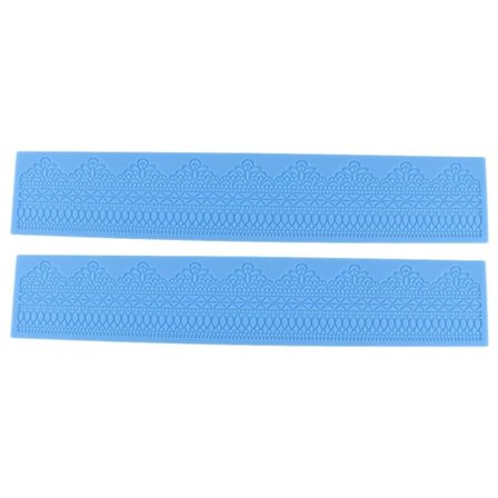 2 stk. Kageblonder Silikoneform Sukker Kunsthåndværk Fondant Måtter Kager Form Dekoration Diy Bageværktøj Blå