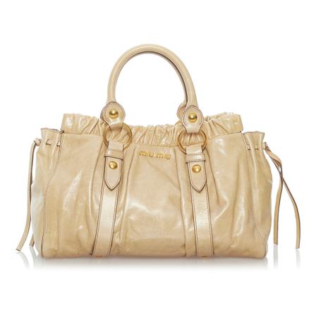 Miu Miu Pre-owned, Pre-owned Handbag Bruin, Dames, Maat:ONE Size