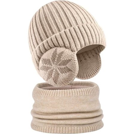 ING Børne balaclava fleece uldhue til drenge fra 4 år, Strikket vinterhue