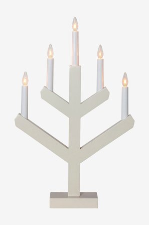 Star Trading - Lysestage Vinga 50 cm - Beige - Adventslysestager - Fra Homeroom