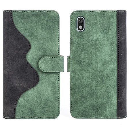 Tvåfärgat Sony Xperia Ace III fodral i läder - Grön