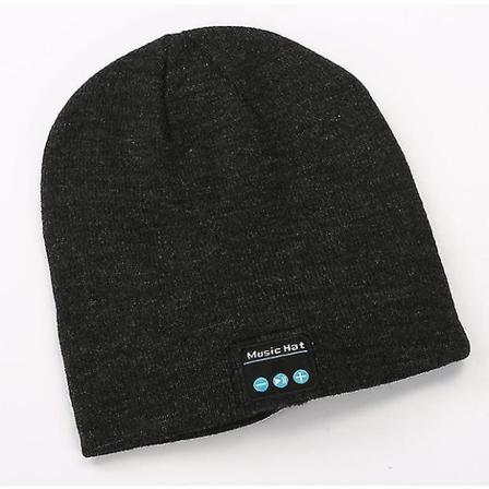 Bluetooth 5.0 Musiikkipipo, Miesten lahja Bluetooth-neulehattu stereokuulokkeilla ja mikrofonilla Hands Free Talking(harmaa)