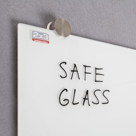 2X3 THE BOARDS' COMPANY Glastavla Magnetisk vit 150x120cm - Lyreco - Kontorsmöbler och inredning - Whiteboardtavlor och tillbehör - Whiteboardtavlor -