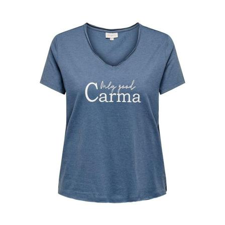 Only Carmakoma T-Shirts , Blauw , Dames , Maat: 5Xl/6Xl