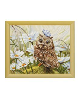 Stickpackung Bild Eule