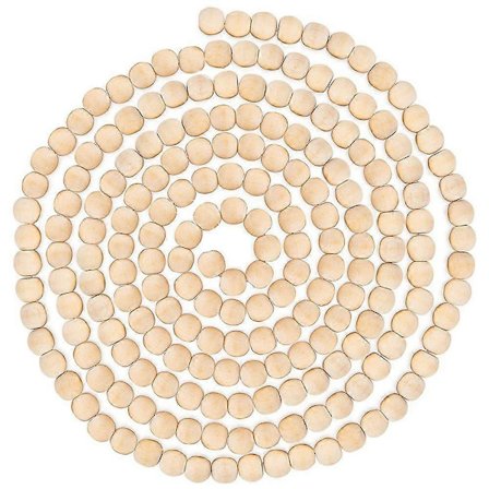 9 fot naturlig träpärla julgirlang trä julgransgirlang perfekt för rustik naturlig