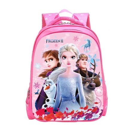 Børns Piger Drenge Frozen Elsa Spiderman Iron Man Captain America Rygsæk Skulder Skole Taske Rygsæk(Frozen Pink)