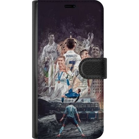 Yhteensopiva Lompakkokotelo Motorola Moto G24 Cristiano Ronaldo Al-Nassr Portugali ikoninen hyökkääjä ja kaikkien aikojen paras maalintekijä, jolla on