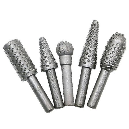 6mm Trebearbeidingsbor Treutskjæring Mikro Kutter Roterende Fil Dremel Verktøysett 5 stk