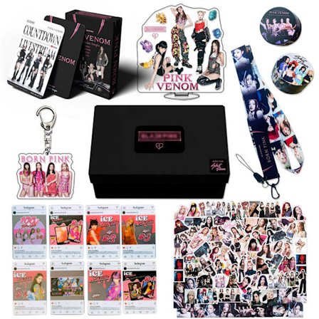 161 stk Blackpink Born Pink Album Gaveæske - Blink Fans Gave, Merchandise, Fotocard, Fødselsdagsfest Dekorationer Kpop Nøgleringe Klistermærker