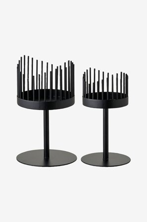 House Nordic - Lysestage, - sæt med 2 - Sort - Lysestager & lanterner - Fra Homeroom