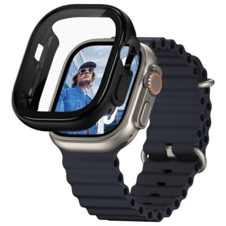 Panzerglas Apple Watch Ultra 2/Ultra 3 Etui Snappie - Sort