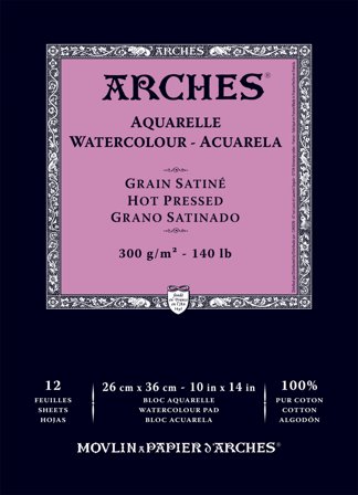 Watercolour Pad HP 300gx36cm 12 sheets