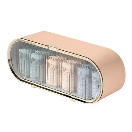 Væg Undertøj Organizer Stærk Plast Støvtæt Pladsbesparende Vægmonteret Skuffe Organizer til Soveværelse Hjem Badeværelse Pink