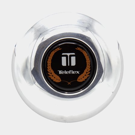 Dometic centrumkåpa Matrix Teleflex för ratt, 89mm ytterdiameter, 60mm håldiameter, tillverkad i kromad plast.