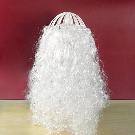 Julemanden Falsk skæg Hvidt skæg Dress Up Rekvisitter