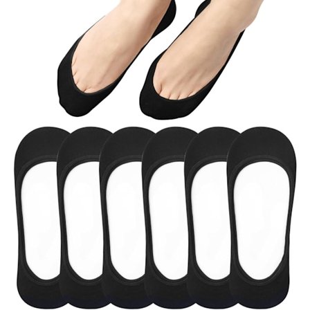 Ultralave Sokker for Kvinner - Usynlige, Sklisikre, uten Synlig Kant for Ballerina, Sandaler og Sommerbruk