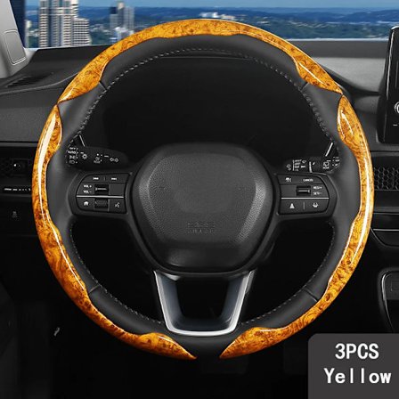 Universal bil trä rattkåpa d-formad rund ratt skyddskåpa halkfri bil interiörtillbehör