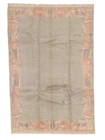 199X293 Dywan Nepalski Original Nowoczesny Pomarańczowy/Brunatny (Wełna, Nepal/Tybet) Carpetvista