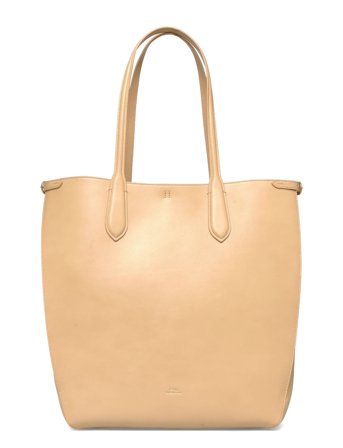 Polo Ralph Lauren Bellport Leather North-South Tote - Beige - ONE SIZE