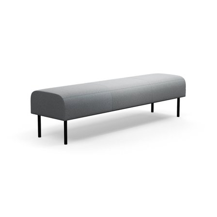 Modulsofa VARIETY, 3-Sitzer, Stoff Pod CS, silbergrau