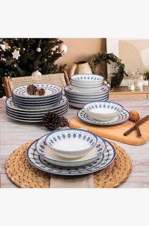 Hermia - Middagsservise (24 deler) - Hvit - Servise sett - Fra Homeroom