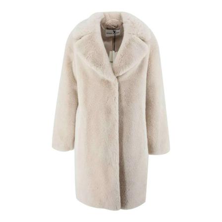 Stand Studio, Faux Fur & Shearling Jackets Beige, Dames, Maat:S
