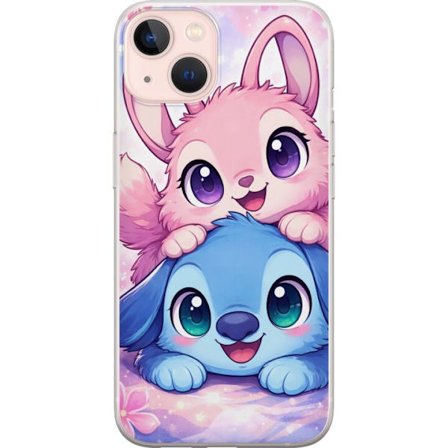 Kompatibel Mobilcover til Apple Apple iPhone 13 Sød kawaii illustration med pink og blå fantasidyr, store øjne og bløde farver perfekt til børnev