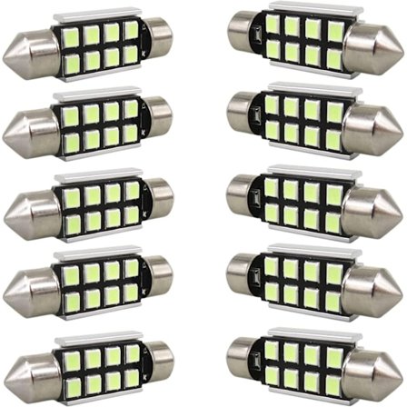 10-pack LED-lampor 39 mm 2835 SMD Super Bright Ice Blue Ersättning för bil LED-ljus Kupol Ljus Karta Läsning Skyltbelysning