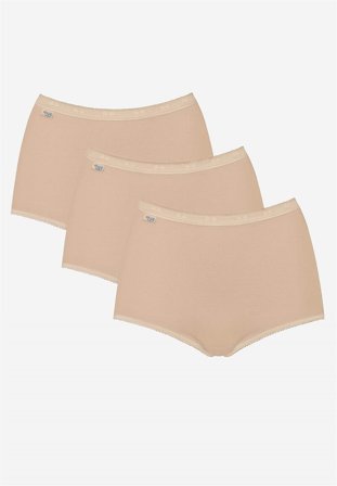 Sloggi - Maxitrosa Basic+ 3-pack - beige - för damer - 54 - Cellbes