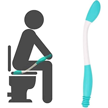 Toalettpappershjälp Toalettpappershjälpverktyg Långt Handtag Räckvidd Komfort Botten Torkare Självbetjäning Torkning Toalett Hjälp för Gravida Äldre 