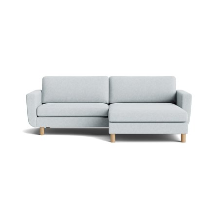 Haven chaiselong sofa, vendbar | bred chaiselong - Aragon Krystal Blå - 245x150x86 - Sofa, chaiselong