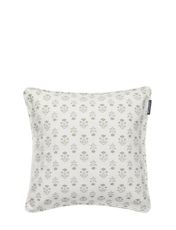 Floral Printed Organic Cotton Pillow Cover White Lexington Home